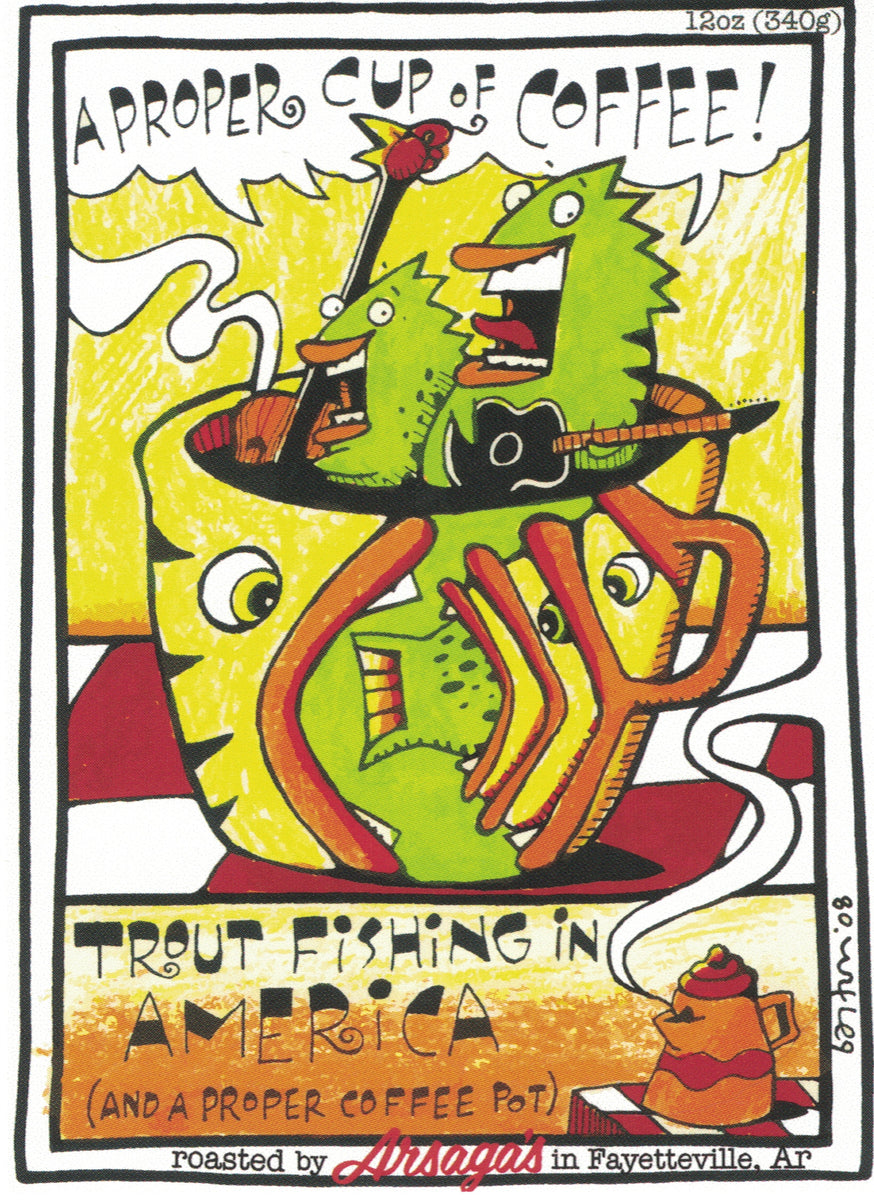 Coffee and Mugs Trout Fishing in America