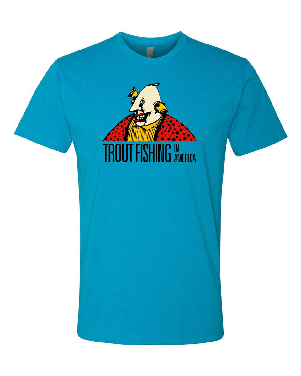Fish Head Adult Shirt Trout Fishing in America